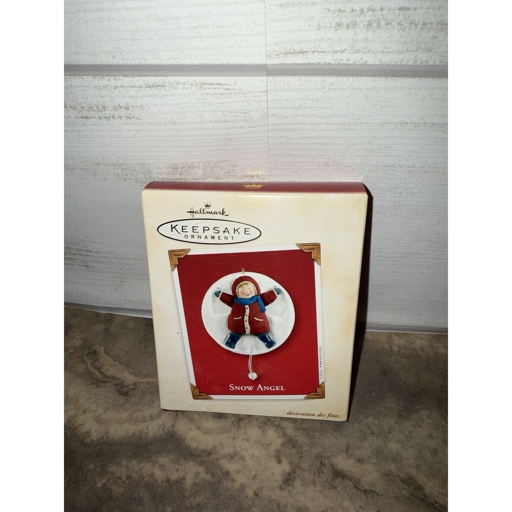 2003‎ Hallmark "Snow Angel" Keepsake Ornament Pull His Cord To Make Snow Angels